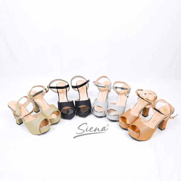 Siena Shoes Azkiya Sandal High Heels Glitter Premium