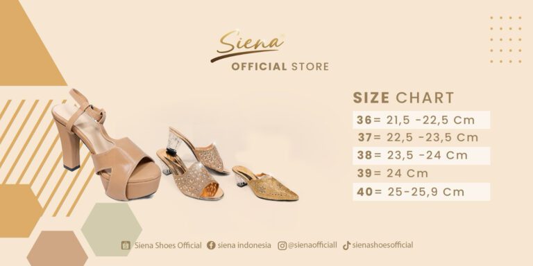 Siena Shoes Size Chart